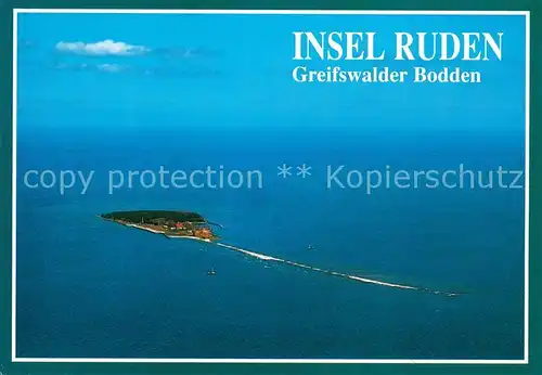 AK / Ansichtskarte Insel_Ruden Greifswalder Bodden Fliegeraufnahme Insel Ruden
