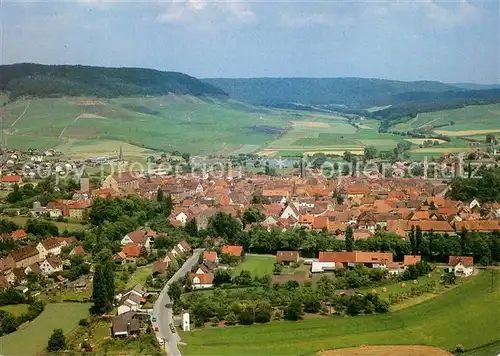 AK / Ansichtskarte Iphofen Fliegeraufnahme mit Schwanberg Iphofen