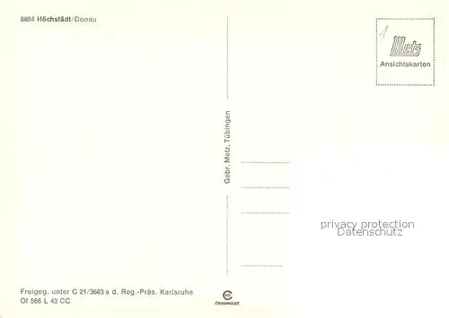 AK / Ansichtskarte Hoechstaedt_Donau Fliegeraufnahme Hoechstaedt_Donau