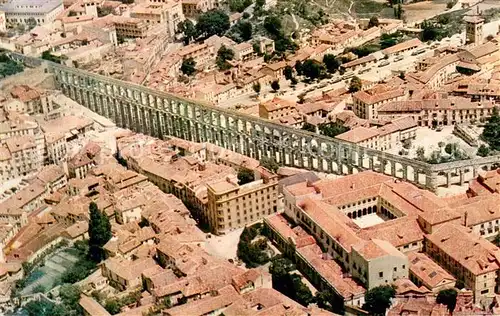 AK / Ansichtskarte Segovia Acueducto romano vista aerea Segovia
