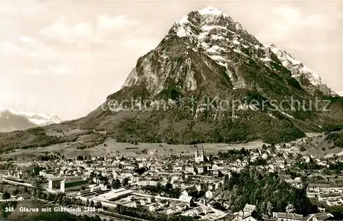AK / Ansichtskarte Glarus_GL Gesamtansicht mit Glaernisch Glarner Alpen Glarus_GL