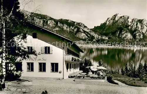 AK / Ansichtskarte Osterreinen_Forggensee Gasthof Pension Sonnenhof am See Allgaeuer Alpen Osterreinen_Forggensee