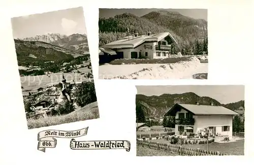 AK / Ansichtskarte Reit_Winkl Gesamtansicht mit Alpenpanorama Gaestehaus Pension Haus Waldfried Reit_Winkl