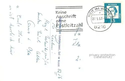 AK / Ansichtskarte Reit_Winkl Gesamtansicht mit Alpenpanorama Gaestehaus Pension Haus Waldfried Reit_Winkl