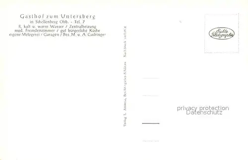 AK / Ansichtskarte Schellenberg_Marktschellenberg Gasthof zum Untersberg Berchtesgadener Alpen Schellenberg