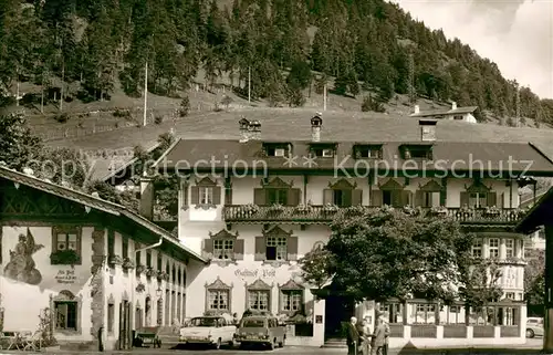 AK / Ansichtskarte Wallgau Hotel Gasthof zur Post Wallgau