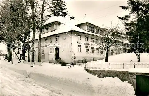 AK / Ansichtskarte Herrischwand Hotel Pension Waldheim im Winter Herrischwand