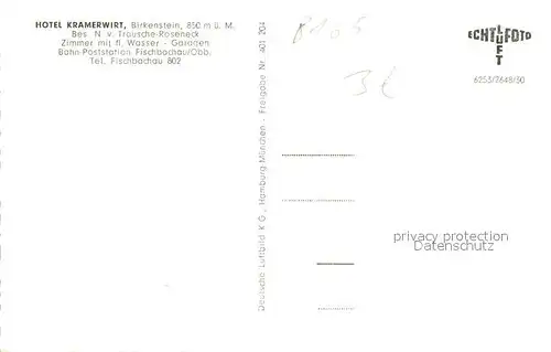 AK / Ansichtskarte Birkenstein Hotel Kramerwirt Fliegeraufnahme Birkenstein