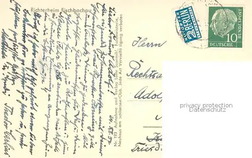 AK / Ansichtskarte Fischbachau Richterheim Fischbachau