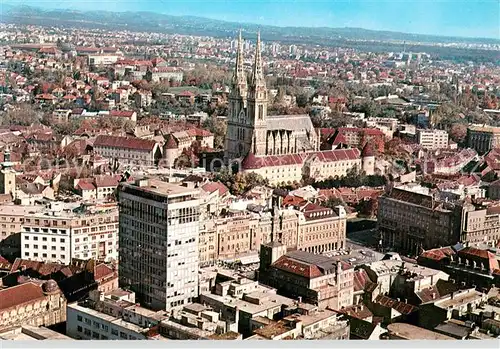 AK / Ansichtskarte Zagreb Stadtzentrum Fliegeraufnahme Zagreb