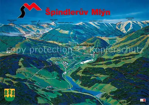 AK / Ansichtskarte Spindleruv_Mlyn_Spindlermuehle und Umgebung aus der Vogelperspektive Spindleruv_Mlyn