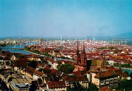 AK / Ansichtskarte Basel_BS Fliegeraufnahme Basel_BS