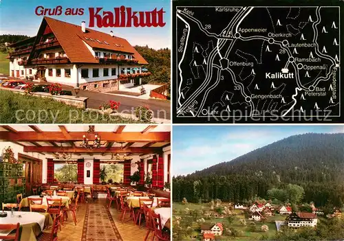 AK / Ansichtskarte Ramsbach_Oppenau Hoehengasthof Kalikutt Restaurant Panorama Schwarzwald Ramsbach Oppenau