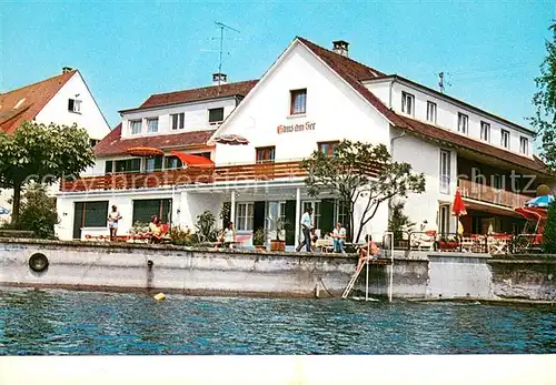 AK / Ansichtskarte Muehlhofen_Uhldingen Muehlhofen Pension Haus am See Bodenseeufer Muehlhofen