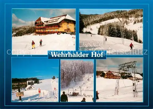 AK / Ansichtskarte Wehrhalden Gasthaus Pension Wehrhalder Hof im Hotzenwald Schwarzwald Wintersportplatz Wehrhalden
