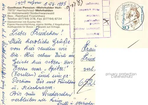 AK / Ansichtskarte Wehrhalden Gasthaus Pension Wehrhalder Hof im Hotzenwald Schwarzwald Fliegeraufnahme Wehrhalden