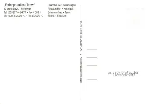 AK / Ansichtskarte Luetow Ferienparadies Luetow Ferienhaeuser Reiten Tennis Hallenbad Luetow