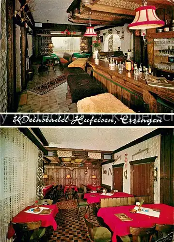 AK / Ansichtskarte Erzingen_Zollernalbkreis Weinstadel Hufeisen Gastraum Bar Erzingen_Zollernalbkreis