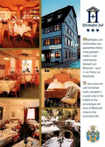 AK / Ansichtskarte Biberach_Riss Hotel Restaurant Eberbacher Hof Biberach Riss