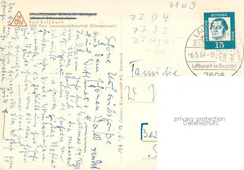 AK / Ansichtskarte Bad_Sulzbach Erholungsheim Panorama Schwarzwald Bad_Sulzbach