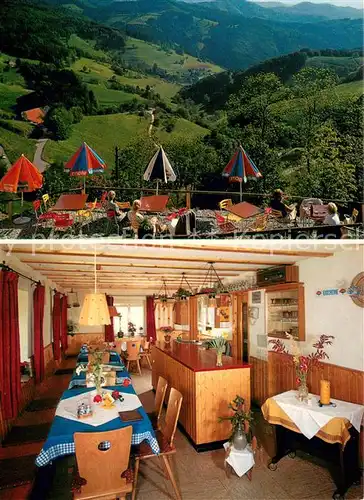 AK / Ansichtskarte St_Ulrich_Schwarzwald Pension Gerstenhalm Stueble Terrasse Panorama St_Ulrich_Schwarzwald