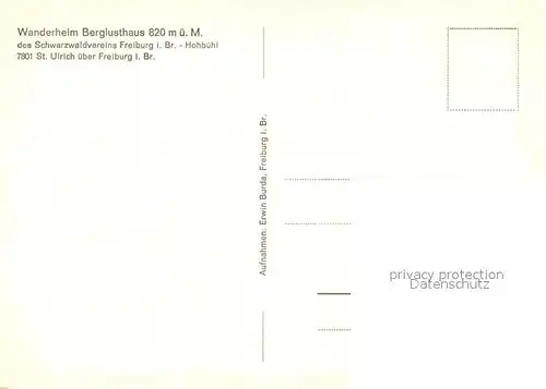 AK / Ansichtskarte St_Ulrich_Schwarzwald Wanderheim Berglusthaus Schwarzwaldverein Panorama Geiersnest mit Gerstenhalm St_Ulrich_Schwarzwald