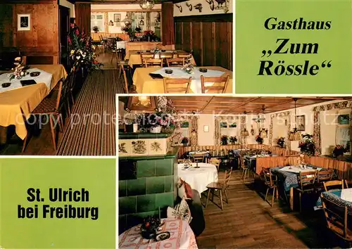 AK / Ansichtskarte St_Ulrich_Schwarzwald Gasthaus zum Roessle Gastraum St_Ulrich_Schwarzwald