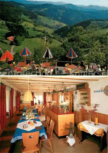 AK / Ansichtskarte St_Ulrich_Schwarzwald Pension Gerstenhalm Stueble Terrasse Panorama St_Ulrich_Schwarzwald