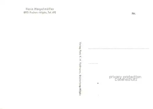 AK / Ansichtskarte Fischen_Allgaeu Haus Hagelmueller Gaestehaus Pension Fischen Allgaeu