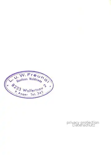 AK / Ansichtskarte Wolfertsau_Anger Gasthaus Waldfriede Wolfertsau Anger