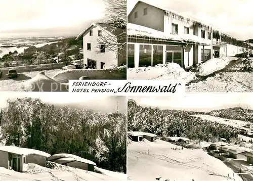 AK / Ansichtskarte Langfurth_Schoefweg Feriendorf Hotel Pension Sonnenwald Winterpanorama Bayerischer Wald Langfurth Schoefweg