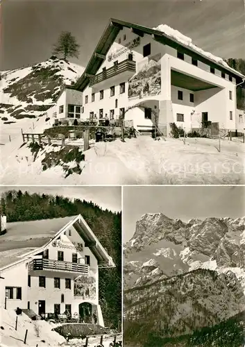 AK / Ansichtskarte Marktschellenberg Alpenwirtschaft Koepplschneid Winterpanorama Berchtesgadener Alpen Marktschellenberg