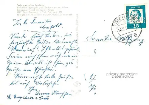 AK / Ansichtskarte Maisried_Viechtach Bungalow Hotel im Bayerischen Wald Maisried Viechtach