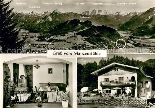 AK / Ansichtskarte Meilingen Cafe Pension Manzenstueble Alpenpanorama Meilingen