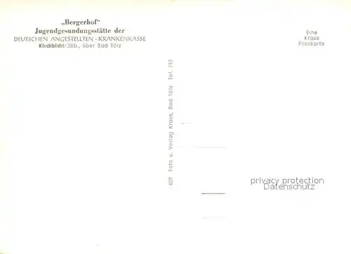AK / Ansichtskarte Kirchbichl_Bad_Toelz Bergerhof Jugendgesundungsstaette der DAK Kirchbichl_Bad_Toelz