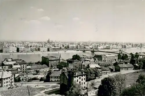 AK / Ansichtskarte Budapest Stadtpanorama Blick ueber die Donau Budapest