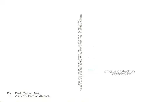AK / Ansichtskarte Deal_Kent Castle aerial view Deal_Kent