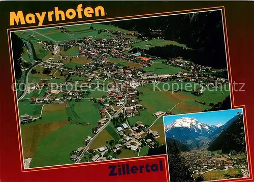 AK / Ansichtskarte Mayrhofen_Zillertal Fliegeraufnahme Gesamtansicht Zillertaler Alpen Mayrhofen_Zillertal