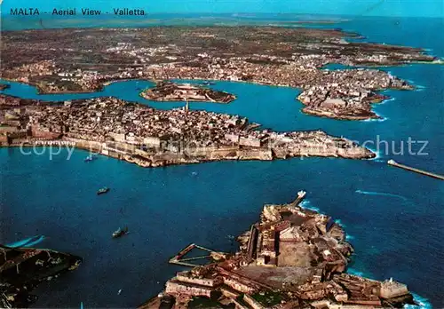 AK / Ansichtskarte Valletta_Malta Fliegeraufnahme Valletta_Malta