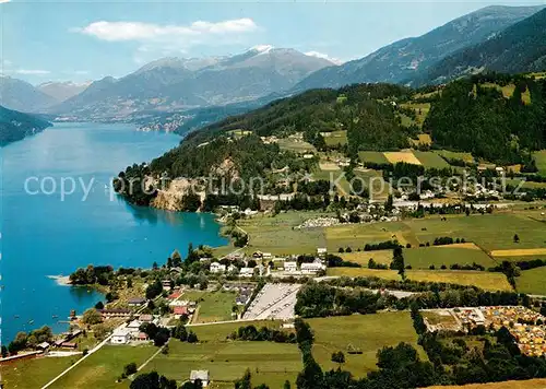 AK / Ansichtskarte Doebriach_Millstaettersee Alpenseebad Alpenpanorama Fliegeraufnahme  Doebriach_Millstaettersee