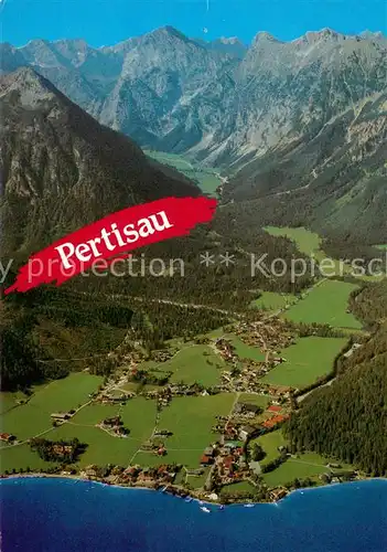 AK / Ansichtskarte Pertisau_Achensee mit Karwendelgebirge Fliegeraufnahme Pertisau Achensee