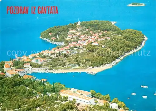 AK / Ansichtskarte Cavtat_Dalmatien Halbinsel Fliegeraufnahme Cavtat Dalmatien