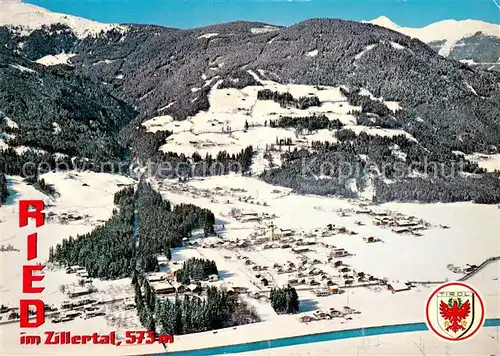 AK / Ansichtskarte Ried_Zillertal Erholungsort Fliegeraufnahme Ried_Zillertal
