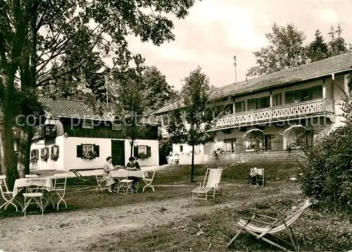 AK / Ansichtskarte Bad_Wiessee Fremdenheim Hilde am Tegernsee Garten Bad_Wiessee