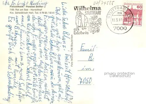 AK / Ansichtskarte Horschhof_Rot_am_See Freizeitheim Pension Seiffer Landschaftspanorama 