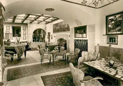 AK / Ansichtskarte Rothenburg_Tauber Hotel Eisenhut Halle Rothenburg Tauber