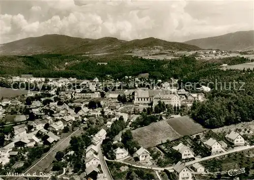 AK / Ansichtskarte Metten_Donau Fliegeraufnahme Metten Donau