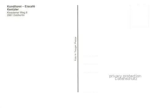 AK / Ansichtskarte Dobbertin Konditorei Eiscafe Kentzler Uferpartie am See Dobbertin
