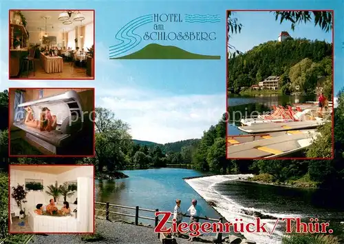 AK / Ansichtskarte Ziegenrueck Hotel am Schlossberg Restaurant Wellness Saale Wehr Tretboot Ziegenrueck