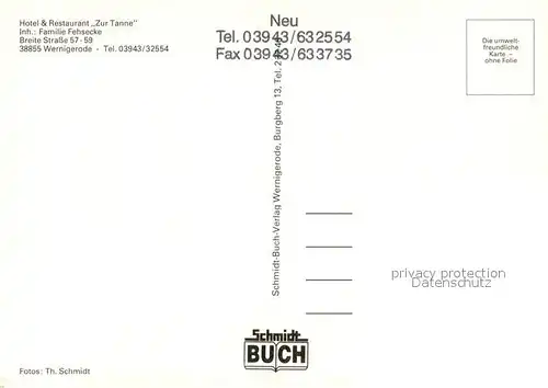 AK / Ansichtskarte Wernigerode_Harz Hotel Restaurant zur Tanne Hotelbar Fremdenzimmer Rathaus Wernigerode Harz